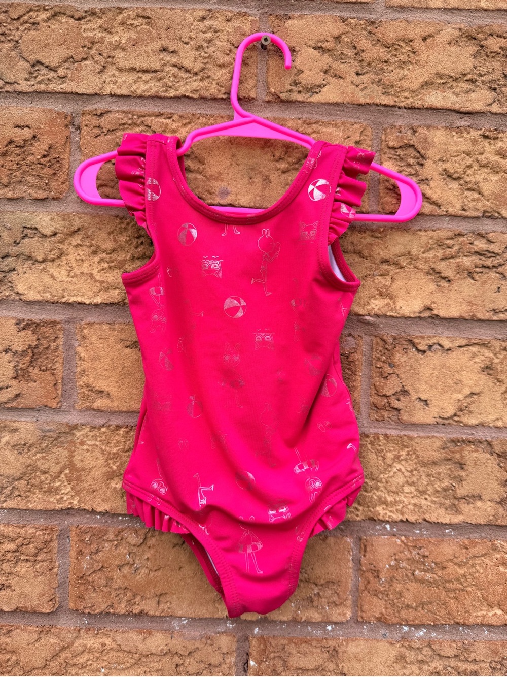 4/$25 • Joe Fresh Metallic Ruffle Detail Swimsuit